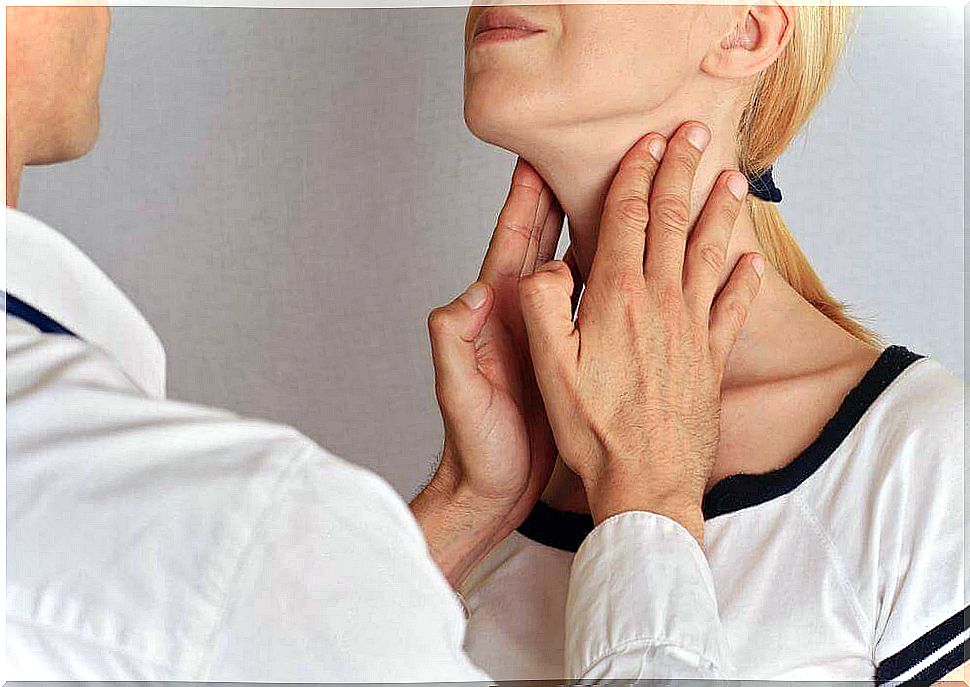 Woman with thyroid problems