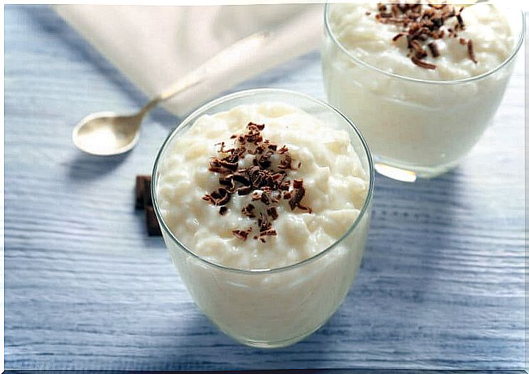 rice pudding with cinnamon