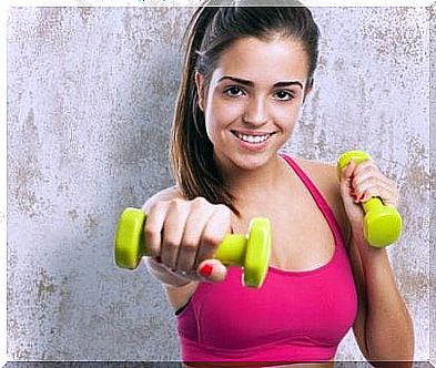 Woman exercising